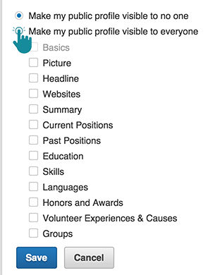 LinkedIn Make my Public Profile visible to everyone SEO